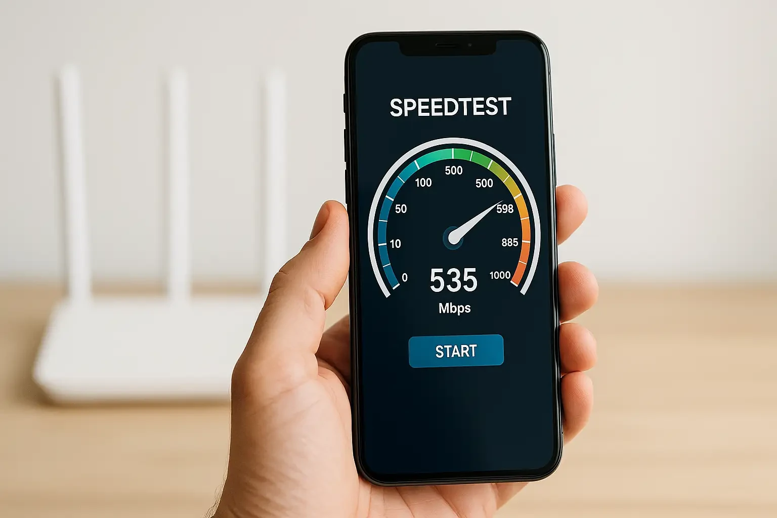 Prueba de velocidad en móvil